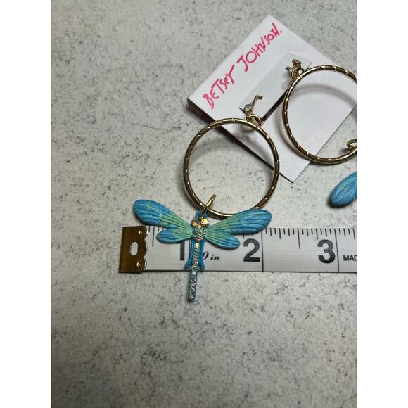 NWT Betsy Johnson Dragonfly set earrings necklace - Picture 9 of 9